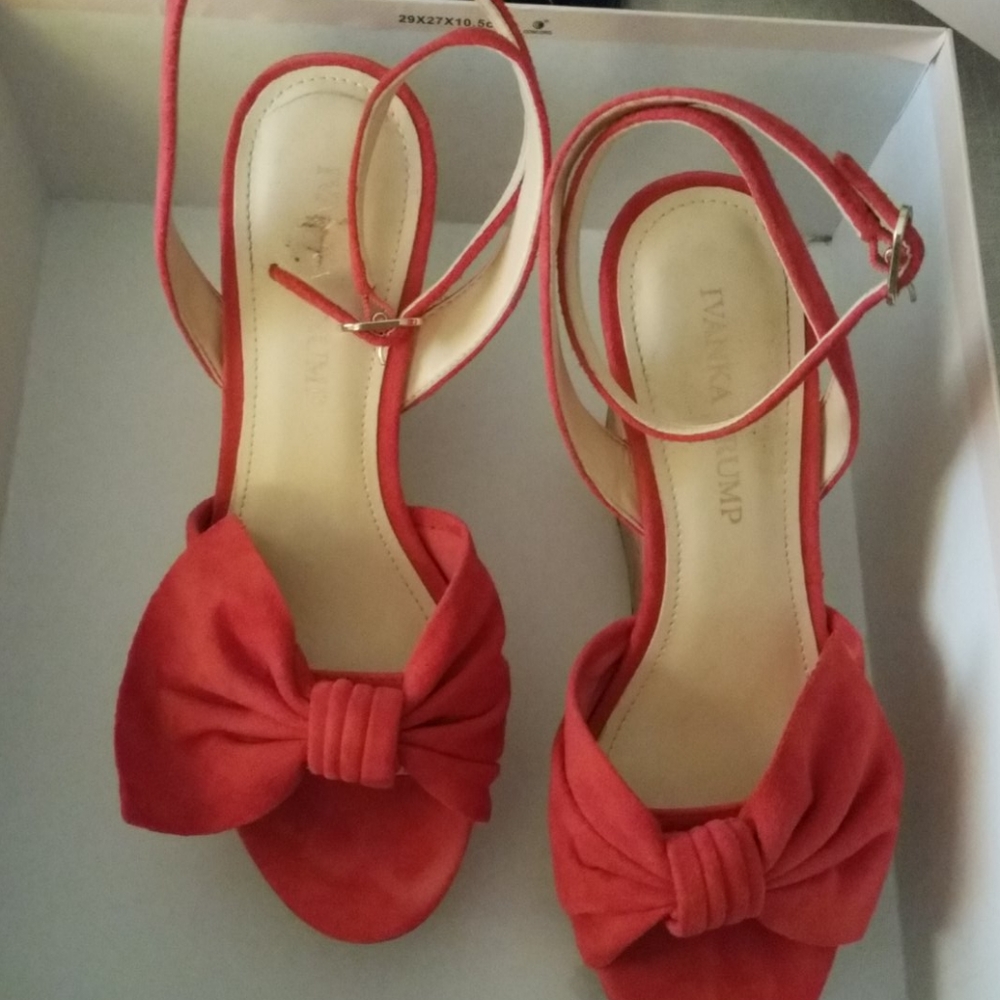 Ivanka Trump Red Suede Wedges